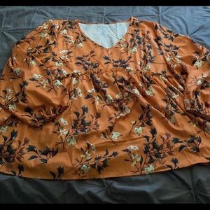 5XL Floral Blouse